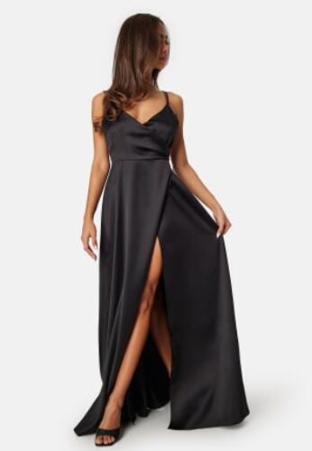 Bubbleroom Occasion Lana Satin Gown Black 40 – 7333340301470