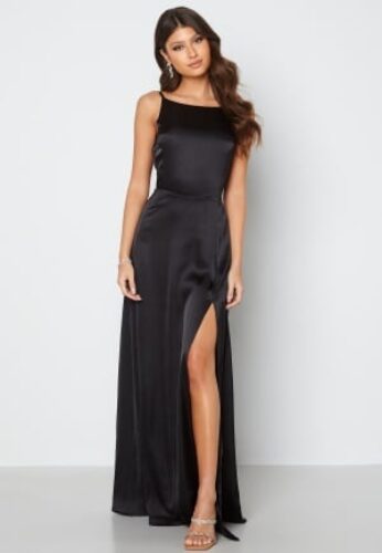 Bubbleroom Occasion Laylani Satin Gown Black 34 – 7333340198056