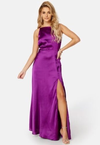 Bubbleroom Occasion Laylani Satin Gown Dark purple 38 – 7333340133354