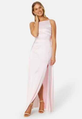 Bubbleroom Occasion Laylani Satin Gown Powder pink 42 – 7333340230213
