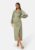 Bubbleroom Occasion L/S wrap satin midi dress Green XS – 7333340276822