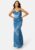 Bubbleroom Occasion Lucie Jacquard Gown Dusty blue 38 – 7333340134511