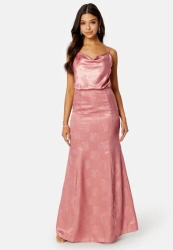 Bubbleroom Occasion Lucie Jacquard Gown Old rose 36 – 7333340134580
