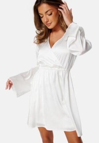 Bubbleroom Occasion Malique Satin Dress White M – 7333340193044