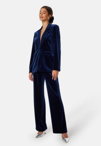 Bubbleroom Occasion Maya Velvet Trousers Navy 34 – 7333340264058