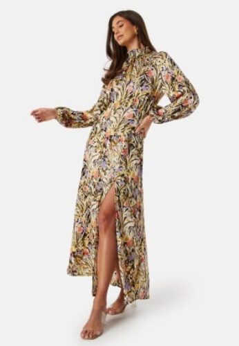 Bubbleroom Occasion Nagini Printed Dress Yellow / Patterned 48 – 7333340201626