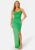 Bubbleroom Occasion Odette Waterfall Gown Green S – 7333340179932