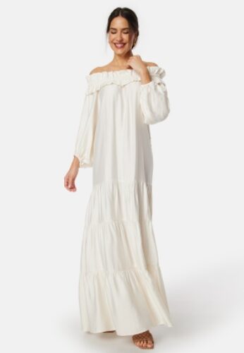 Bubbleroom Occasion Off Shoulder Maxi Dress White M – 7333340304280