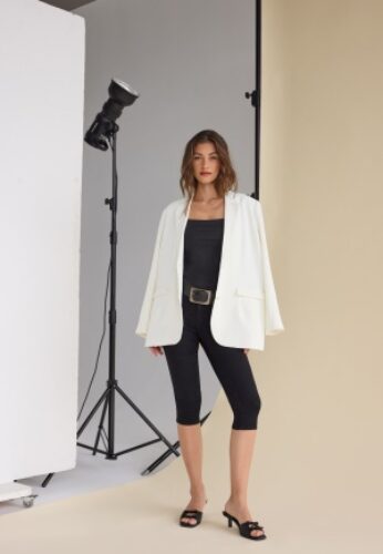 Bubbleroom Occasion Oversized Blazer  White 38 – 7333340292914
