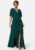Bubbleroom Occasion Pleated Slit Gown Dark green 34 – 7333340275436