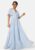 Bubbleroom Occasion Pleated Slit Gown Light blue 40 – 7333340275399