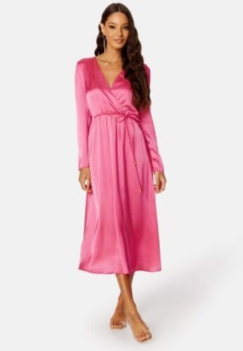 Bubbleroom Occasion Rae Satin Dress Pink S – 7333340196632