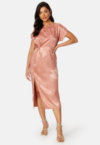 Bubbleroom Occasion Renate Twist front Dress Rose copper XL – 7333340135877