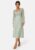 Bubbleroom Occasion Ruched LS Midi Dress Aqua 44 – 7333340285404