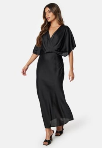 Bubbleroom Occasion Selena Satin Dress Black 42 – 7333340245279