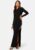 Bubbleroom Occasion Super cut out Bejewelled Gown Black L – 7333340174913