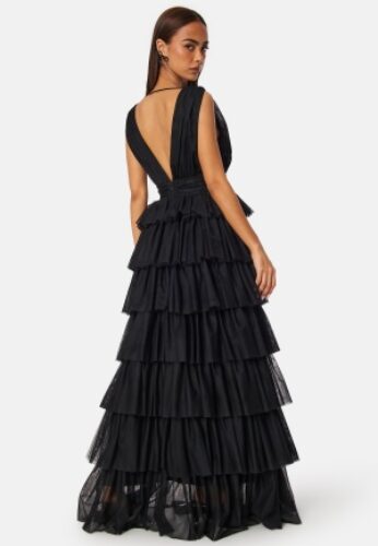 Bubbleroom Occasion Tulle Frill Gown Black 46 – 7333340305324
