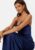 Bubbleroom Occasion Waterfall Satin Gown Dark blue 46 – 7333340285275