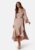 Bubbleroom Occasion Wrap Frill L/S Satin Dress Mole XS – 7333340275160