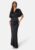 Bubbleroom Occasion Wrap Satin Gown Black 52 – 7333340275061