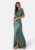 Bubbleroom Occasion Wrap Satin Gown Green 54 – 7333340274965
