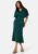 Bubbleroom Occasion Wrap Satin Midi Dress Dark green 38 – 7333340295694