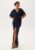 Bubbleroom Occasion Wrap Slit Maxi Dress Dark blue 38 – 7333340322215