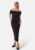 BUBBLEROOM Off Shoulder Midi Dress Black S – 7333340325995
