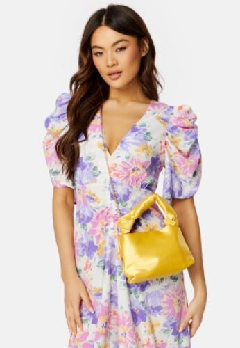 BUBBLEROOM Olivia satin knot bag Yellow One size – 7333340230244