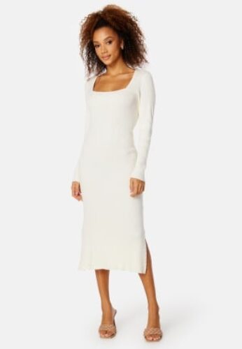 BUBBLEROOM Osminda knitted cut out dress Cream L – 7333340202012