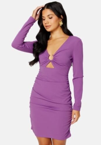 BUBBLEROOM Paris Cut Out Dress Purple S – 7333340142844