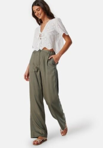 BUBBLEROOM Petula Cargo Pants Khaki green M – 7333340295762