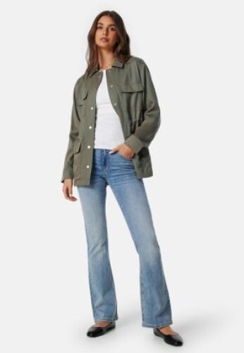 BUBBLEROOM Petula Cargo Shacket Khaki green S – 7333340295809