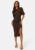 BUBBLEROOM Piper Puff Sleeve Dress Brown XL – 7333340241714