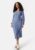 BUBBLEROOM Pleated Wrap Midi Dress Dusty blue L – 7333340324844