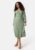 BUBBLEROOM Pleated Wrap Midi Dress Green M – 7333340324882