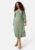 BUBBLEROOM Pleated Wrap Midi Dress Green XS – 7333340324868