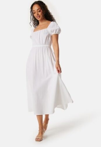 BUBBLEROOM Puff Sleeve Cotton Dress White XL – 7333340321249