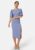 BUBBLEROOM Puff Sleeve Slit Dress Dusty blue S – 7333340312025