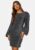 BUBBLEROOM Puff Sleeve Sparkling Dress Silver XS – 7333340260289