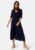 BUBBLEROOM Puff Sleeve Viscose Dress Dark blue M – 7333340304181