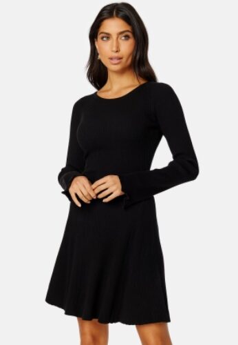 BUBBLEROOM Quinn knitted dress Black XS – 7333340183908