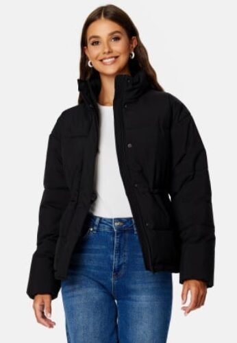 BUBBLEROOM Rahima Drawstring Waist Puffer Jacket Black 42 – 7333340000724