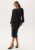 BUBBLEROOM Round Neck Rib Knitted Midi Dress Black 4XL – 7333340319796