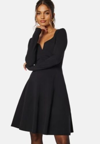 BUBBLEROOM Rudina Skater Dress Black XS – 7333340279908