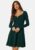 BUBBLEROOM Rudina Skater Dress Dark green XS – 7333340294956