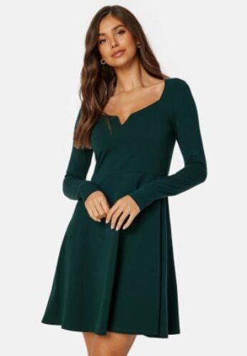 BUBBLEROOM Rudina Skater Dress Dark green XS – 7333340294956