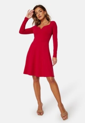 BUBBLEROOM Rudina Skater Dress Red S – 7333340279861