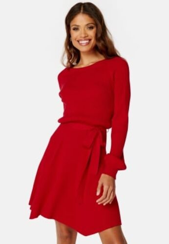 BUBBLEROOM Sandy knitted dress Red XS – 7333340157367