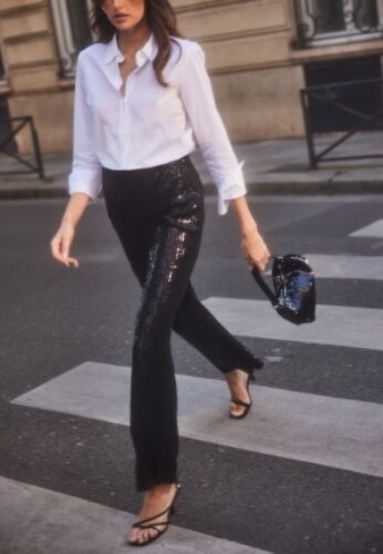 BUBBLEROOM Sequin Trousers Black XL – 7333340181508